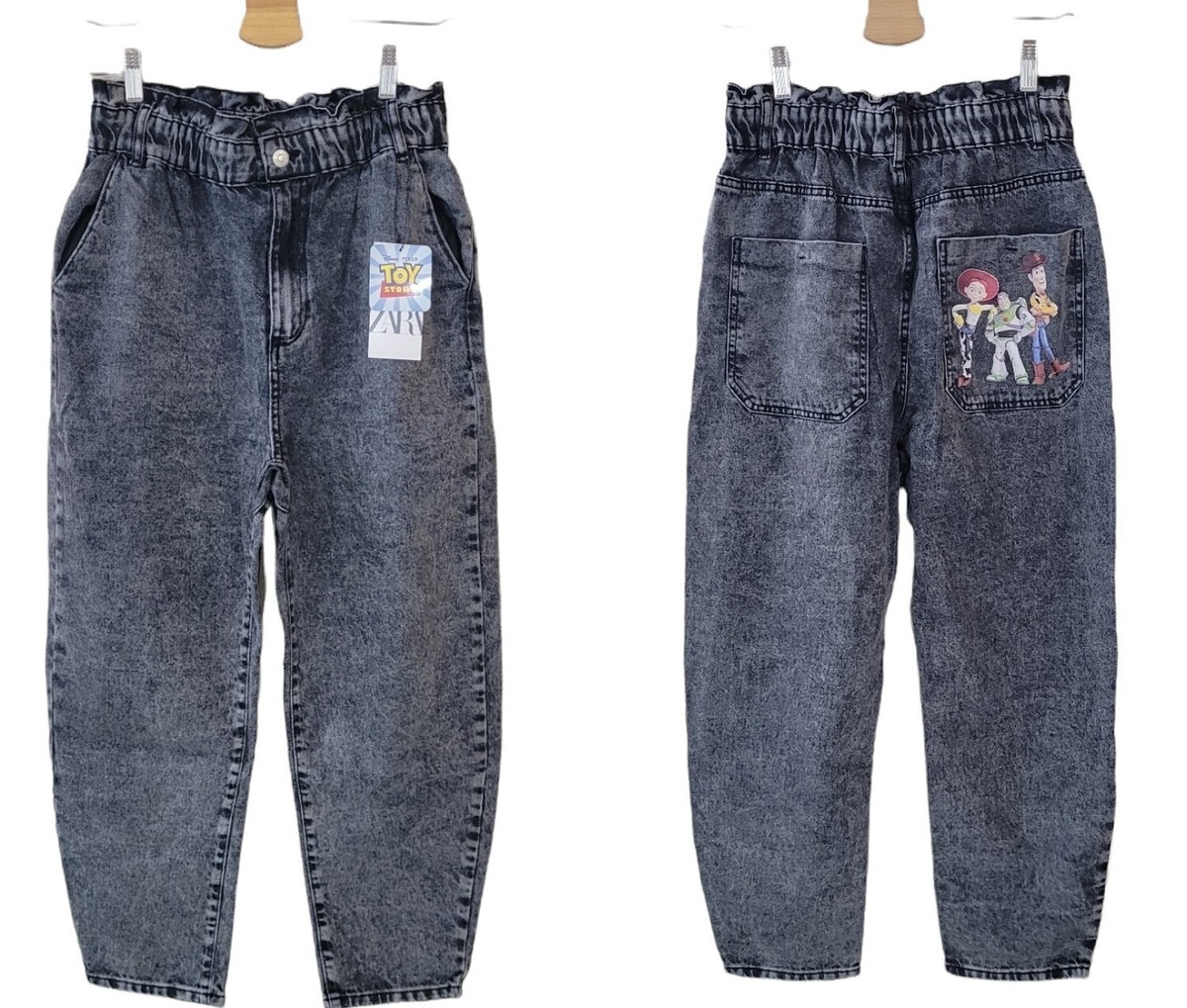 NWT ZARA x Disney Pixar Toy Story US 6 Paperbag Jeans Women | eBay