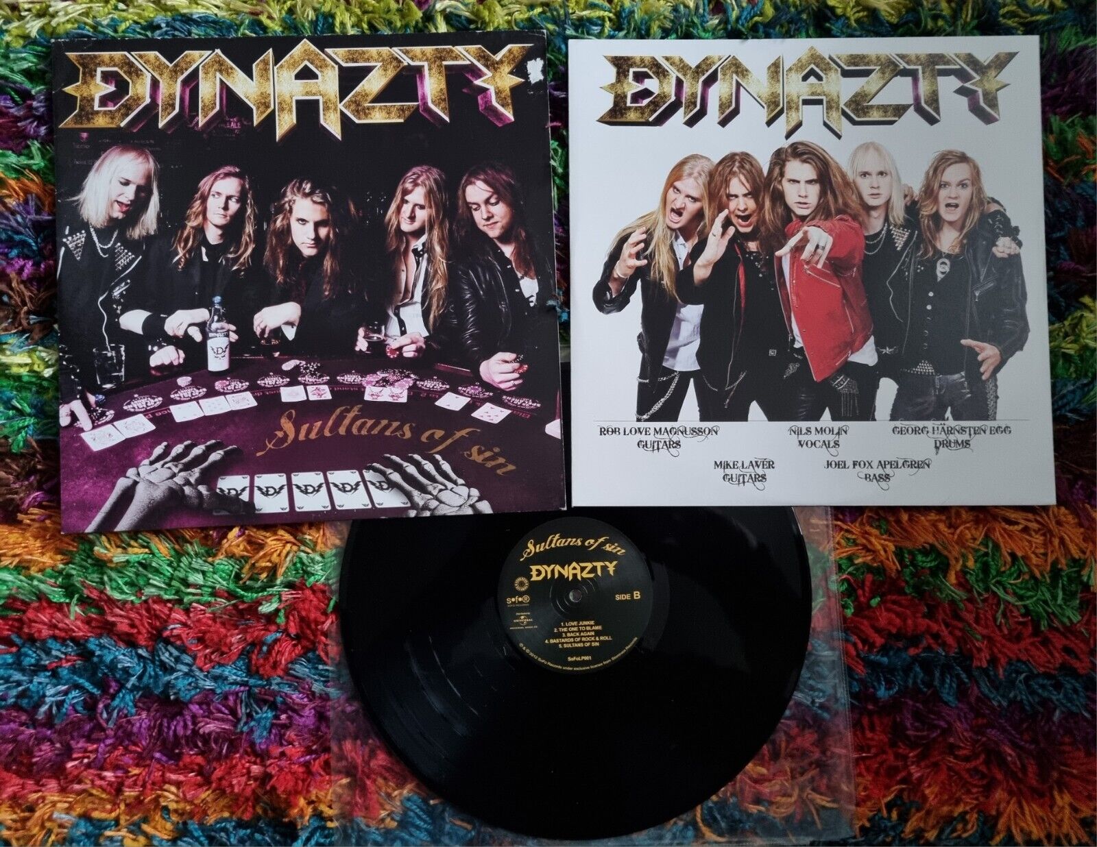 DYNAZTY - Sultans Of Sin - 2012 Original Vinyl LP  + Inner Sleeve Swedish Metal