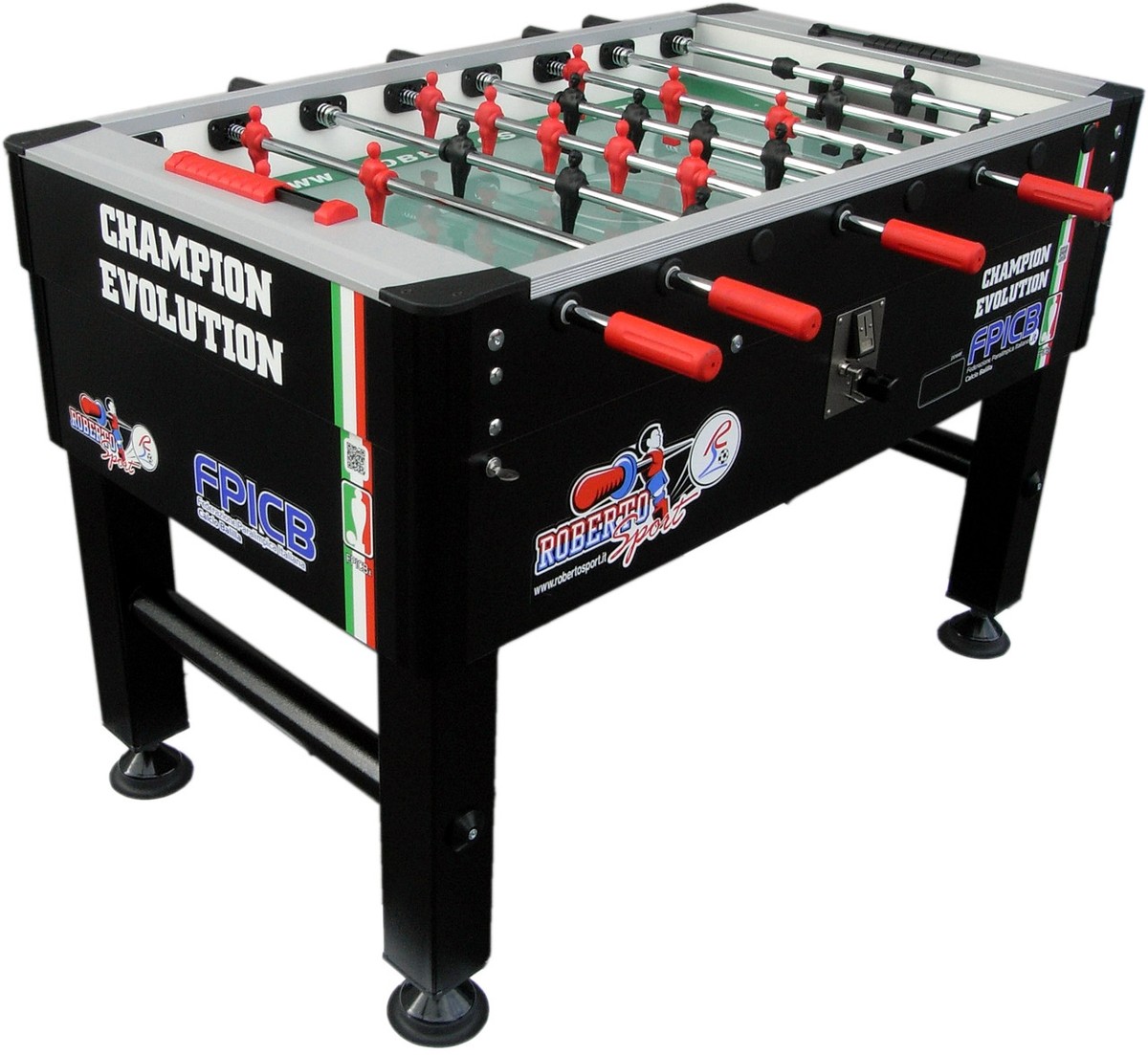 Baby-foot Roberto Sport NEW CAMP - Bleu Et Rouge - Avec Monnayeur 20 Centimes