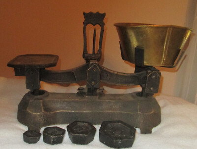 Cast iron Scale with Brass Hopper, Weights pharmacy medical pharmaceutical scale