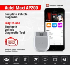 Autel AP200 Bluetooth OBD2 Scanner Code Reader with Full Systems Diagnostic