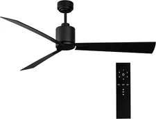 Quiet BLDC Indoor Ceiling Fan with Remote Control, 3 Blades 6 Speeds, 56 Inches,