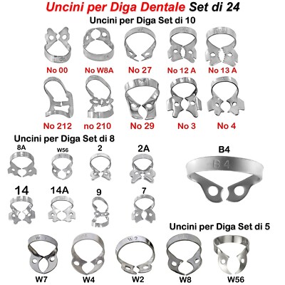 Hooks Rubber Dam Tools Dental Endodontics Molar Premolar Clamps