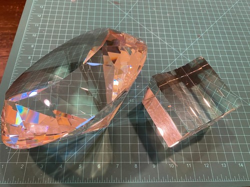 200mm Huge Clear Crystal Diamond Paperweight Wedding Centerpieces Gifts - Picture 15 of 24