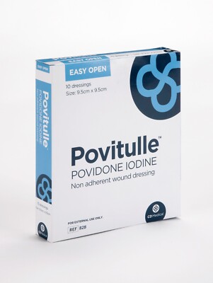 Povitulle Povidon-Jod nicht haftende Wundauflagen 9,5 cm x 9,5 cm x 10