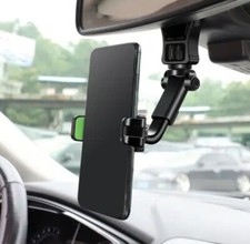 Adjustable Rearview Mirror Car Mobile Phone Holder