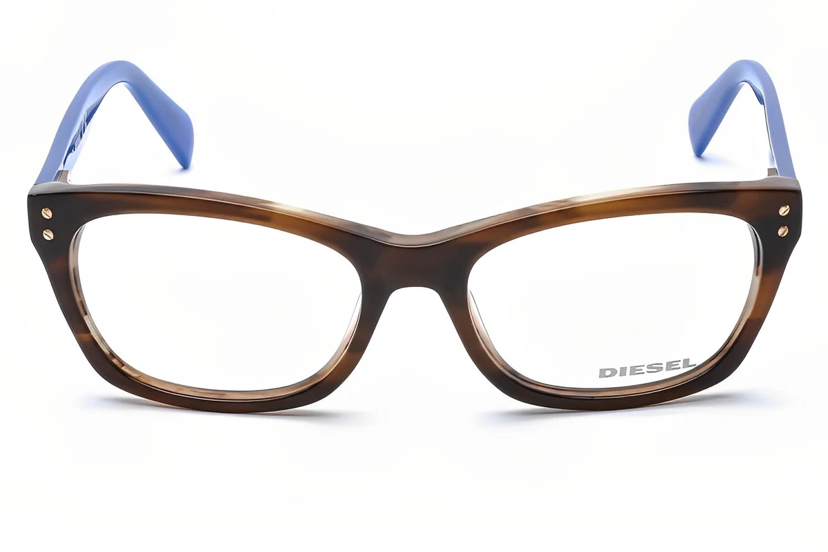 Diesel blue brown eyeglass frames‎ NWT Diesel DL5002 Glasses 1024 Brushed Antique Blue - eye-oo.com main image 4