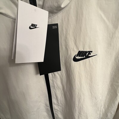Nike Tech Woven Full Zip Windbreaker Lined Jacket White DQ4340-030
