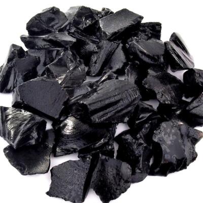 Obsidian Schwarz Edelsteine roh Mexiko Ø ca. 40   50 mm Wassersteine Heilsteine