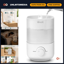 Top Fill Humidifier for Bedroom, 2.5L Tank, Quiet Operation 25dB, Large Room Use
