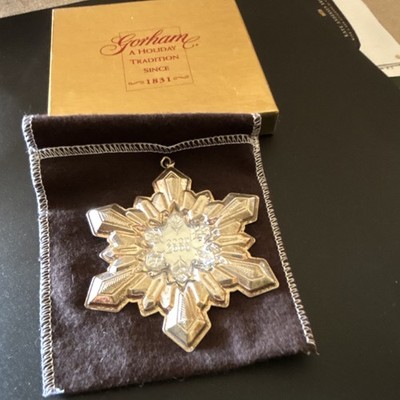Gorham Silver Snowflake Christmas Hanging Ornament MPN 2000Year 2000