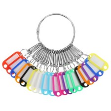 Portable Key Organizer Keychain Holder with 20 Key Label Tags for Office Hotel