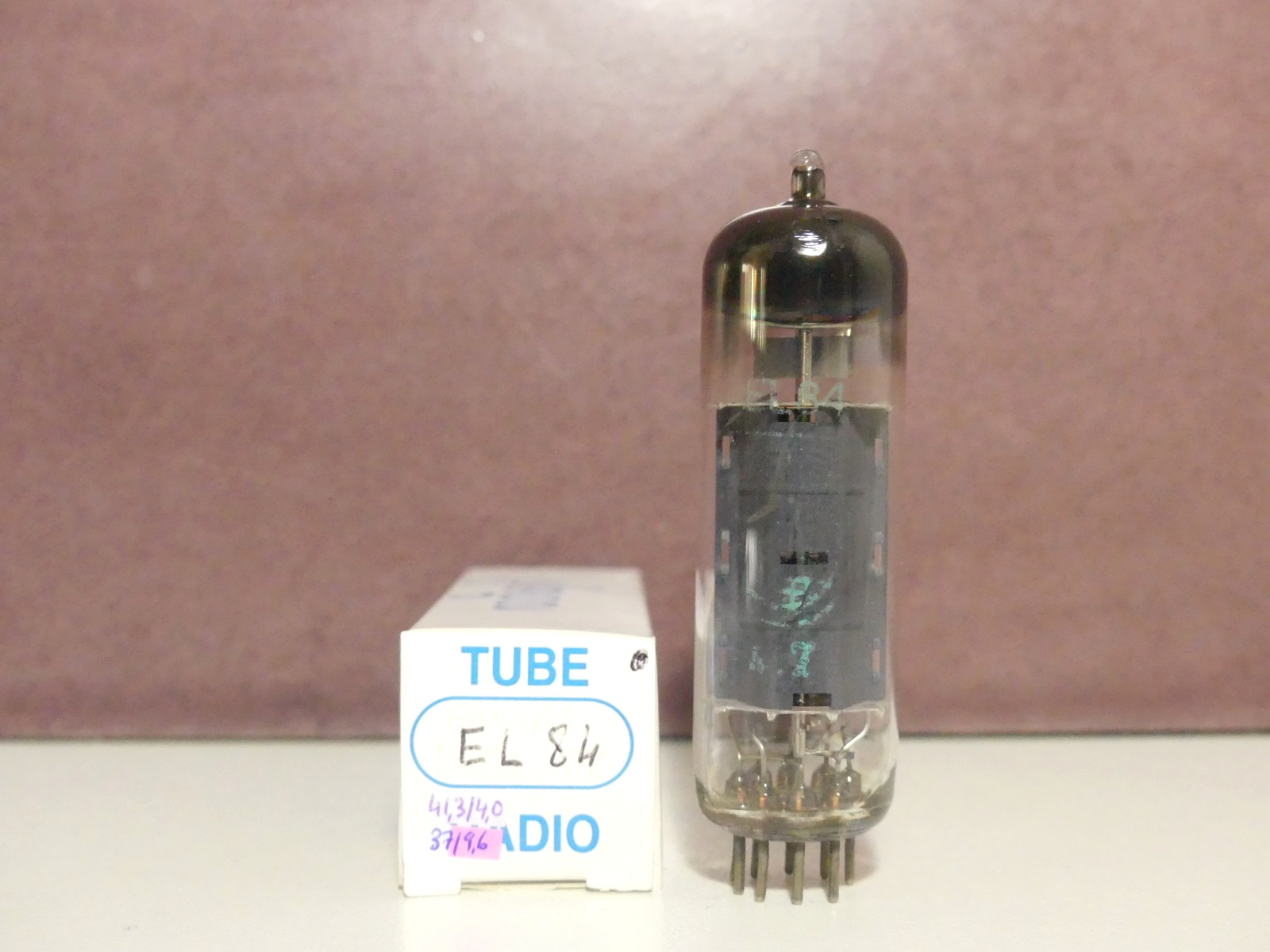 EL84 6BQ5 Philips rX4 Square Hole D-Getter used tested U61CTR Duovac