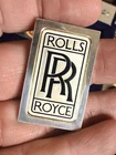 Sterling SILVER Rolls Royce AUTOMOBILE  ENAMELED EMBLEM Ignot BAR Franklin Mint