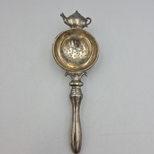 Vintage Godinger Silver Plated Tea Infuser Strainer Teapot Finial Kitchen