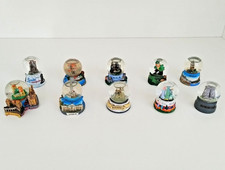Lotto 10 Palle di Vetro con Neve Piccole Città Luoghi e Paesi Vintage Ottime