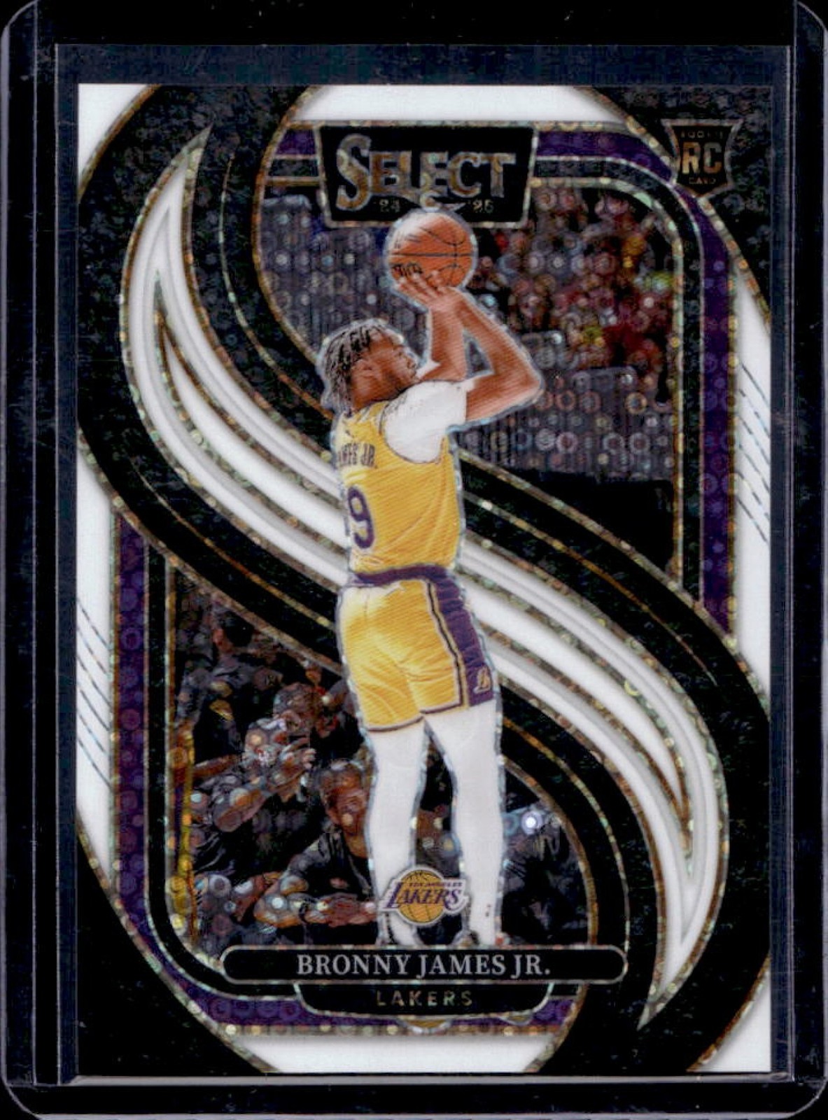 2024-25 Select Bronny James Jr. Premier RC White Disco Prizm #73/75 Lakers