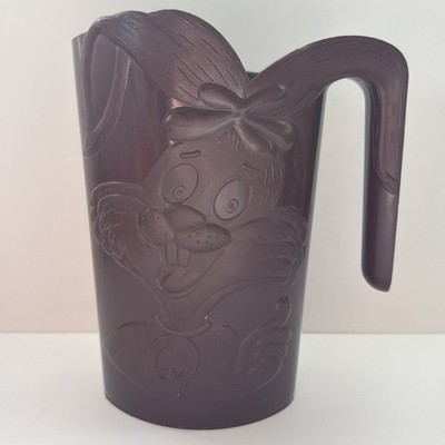 Vtg Nestle Quik Nesquik Bunny Rabbit Plastic Milk Bag Pitcher Brown Easter