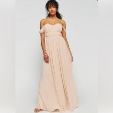 Reformation Jayde Dress Size 8P Prosecco NWT Bridesmaid Maxi Formal Evening