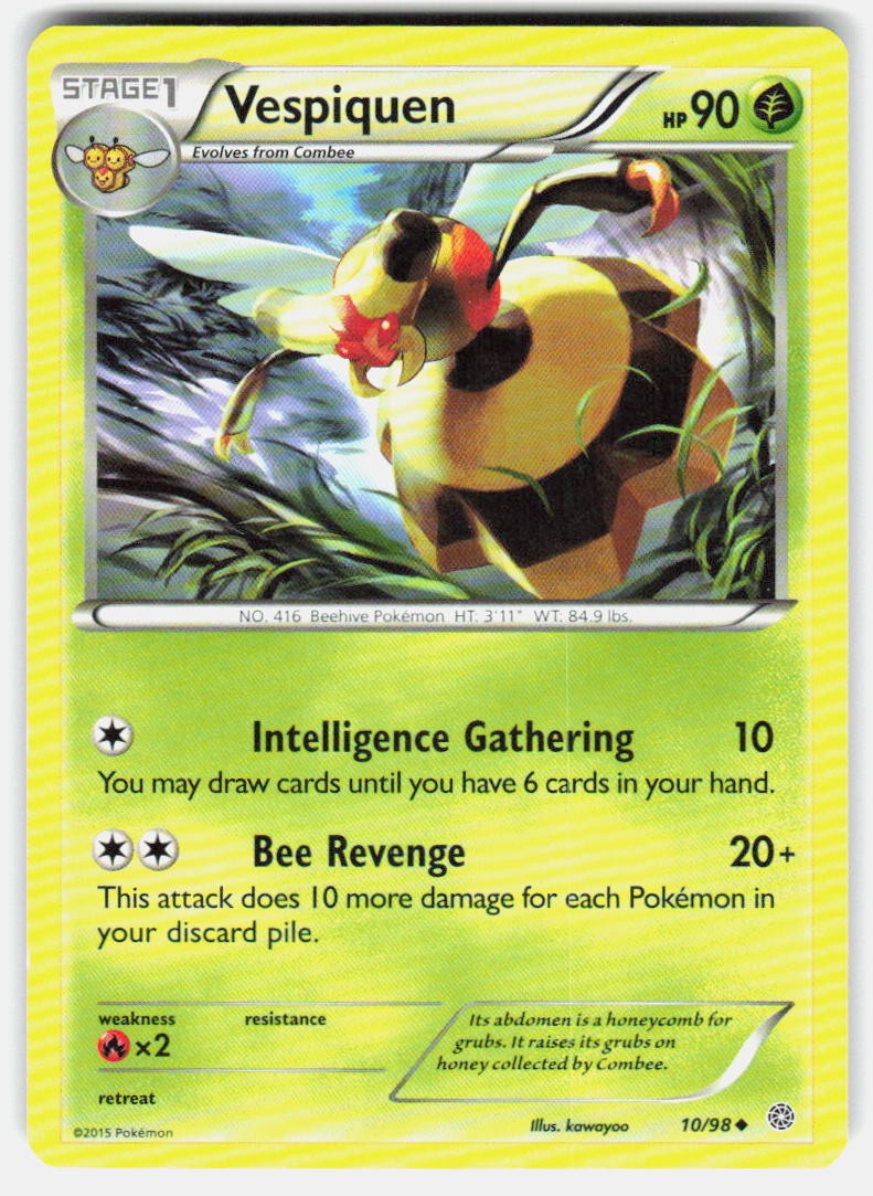 Pokemon Vespiquen (10) XY - Ancient Origins #10/98 LP