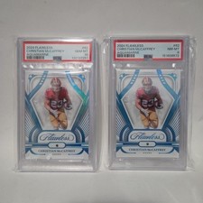 2024 Flawless CHRISTIAN McCAFFREY  AquaMarine GEM 1/2 & 2/2 Card #62 Read Desc..
