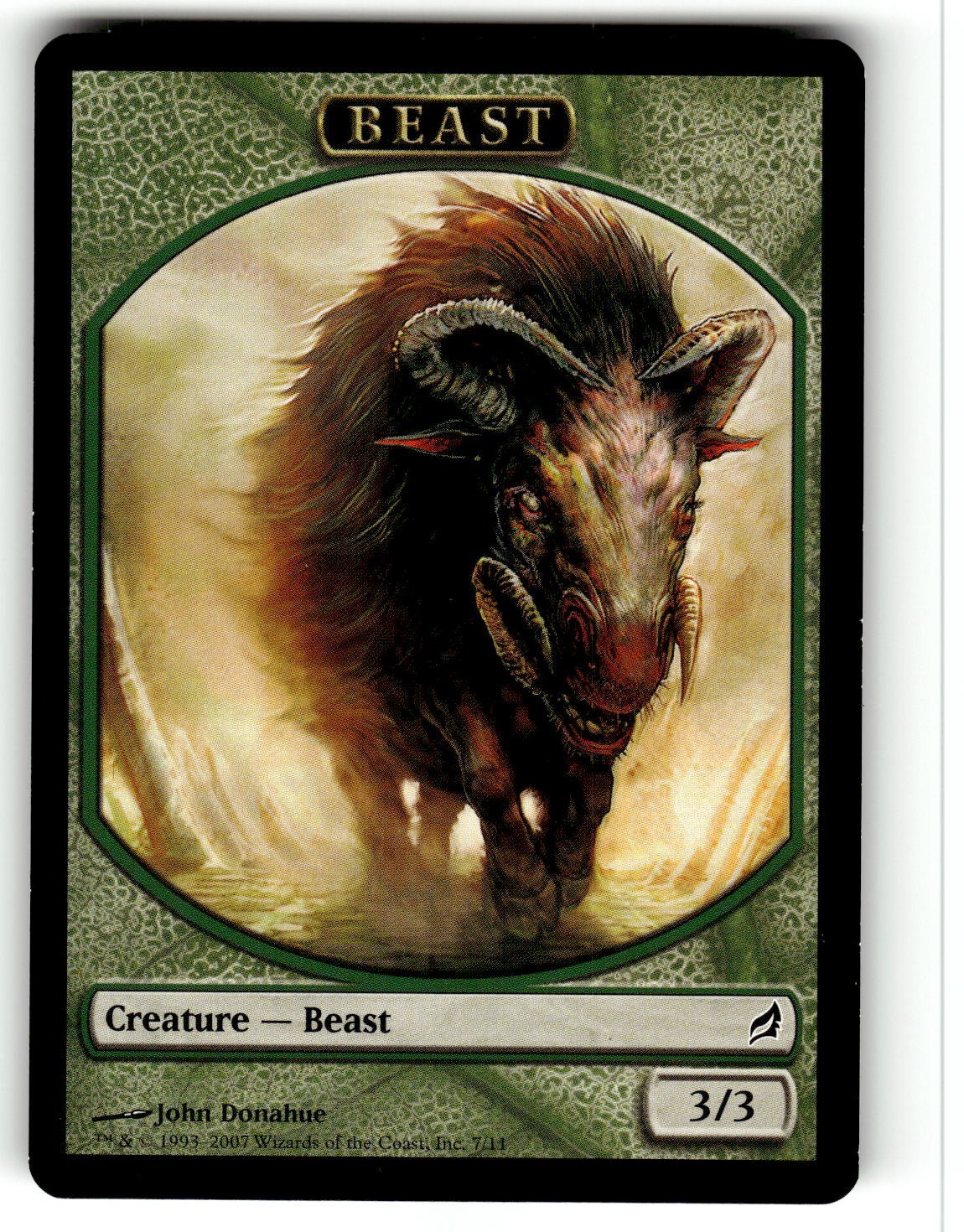 MTG Magic: The Gathering: Lorwyn Card LRW 7/11 Beast Token