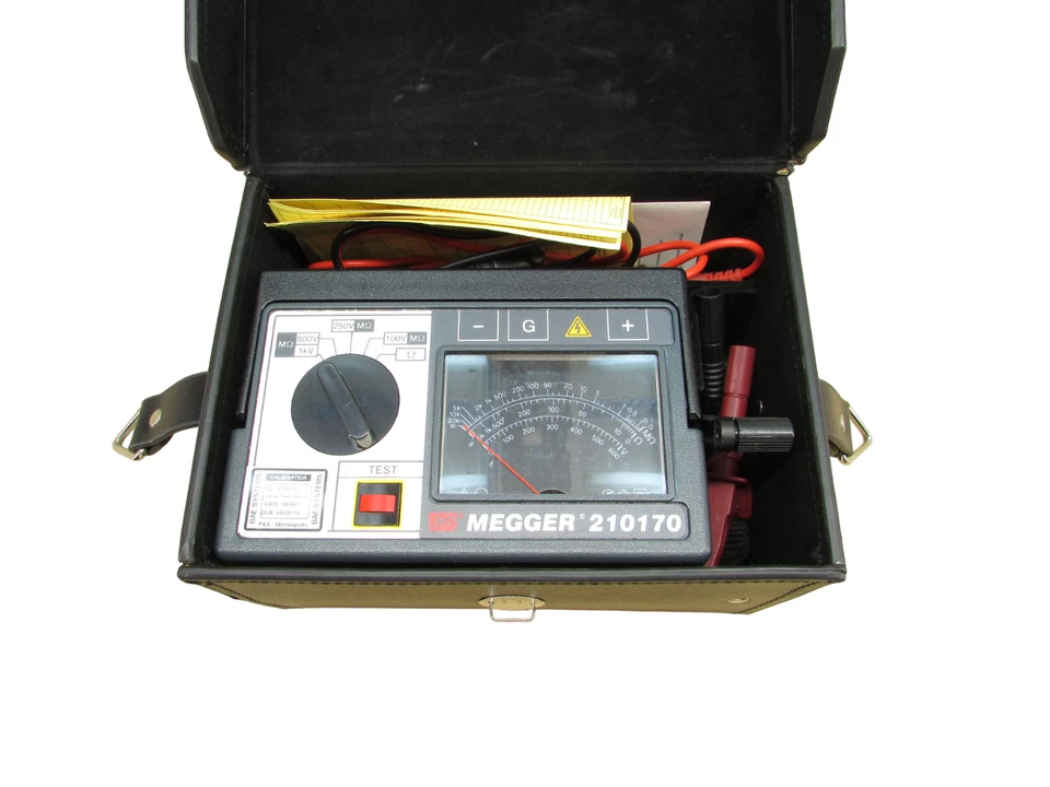 Megger 210170 Analog Hand Crank Insulation Resistance Tester - Image 2 of 2
