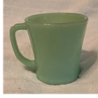 Fire King Green Milk Glass Mug With Handle Jadeite Glossy Hot Beverage
