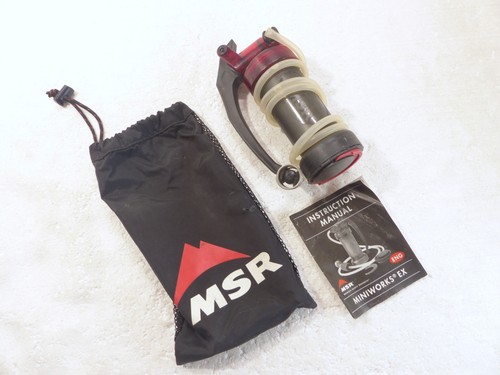 MSR MiniWorks EX Red Lightweight Water Filter Pump System w/ Storage Bag