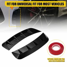2X Sport Black Fender Side Air Vents Wing Cover Trim Car Accessories Universal