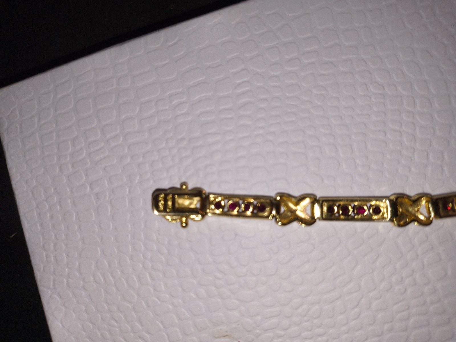 Ruby Bracelet 925 Silver Gold Plated - image 5