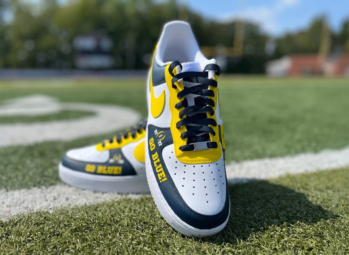 University of Michigan Custom Painted Air Force 1 | eBay