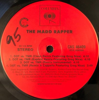 Madd Rapper, DOT Vs. TMR (Remix) / Bongo Breaks, (12'', Promo), VG+, 3947538256