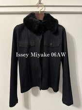 USED ISSEY MIYAKE 06AW FUR PLEATS JACKET GOOD