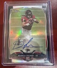 2014 TOPPS CHROME RC AUTO BLACK REFRACTOR DEVONTA FREEMAN 7/25