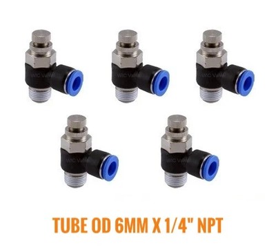 10 Teile, Air Flow Regelventil Rohr Od 6mm X 0.6cm Npt Pneumatisch Druck Steck-