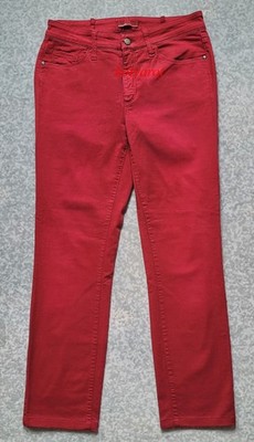 Cambio Parla Jeans Hose Gr. 40 tailliert Stretch dunkel Rot Bordeaux Gr. 40 