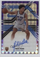 2025-26 Topps Chrome Purple Geometric Refractor /75 Noah Penda #NS-NP Auto 19l7