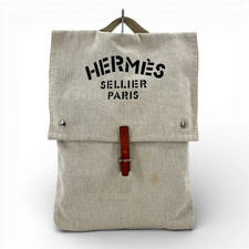 Borsa a mano originale HERMES in tela bianca RG545