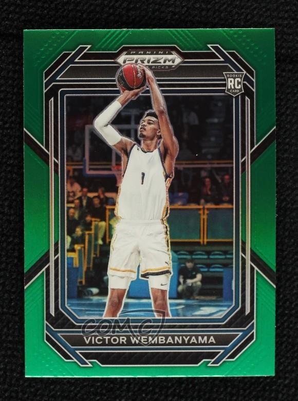 2023-24 Panini Prizm Draft Picks Green Prizm Victor Wembanyama #2 Rookie RC