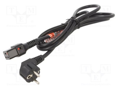 CEE 7/7 (E/F) abgewinkelter Stecker,IEC C19 weiblich Kabel