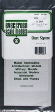 Evergreen Scale Models 9006 .010" x 6" x 12" Clear Thick Sheets Pack of 2 