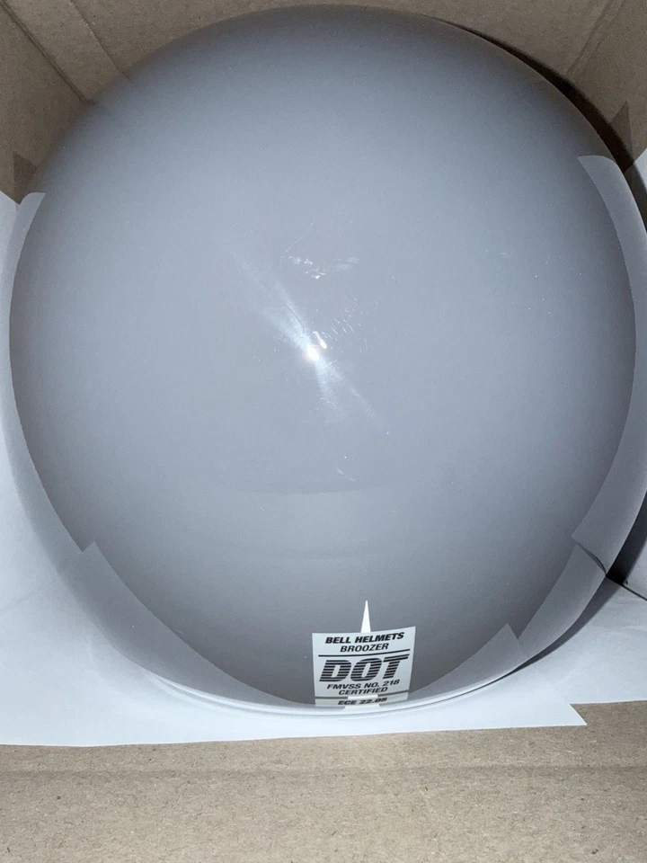 Capacete de motocicleta Bell Helmets Broozer cinza claro brilhante tamanho grande com viseira - Imagem 4 de 4
