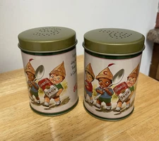 Vtg 1995 Campbell Soup Kids Salt & Pepper Shakers 3.75"" tall Metal