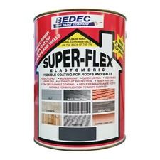 Bedec Superflex Roof Walls Coating Flexible Exterior Paint Black Soft-Sheen 5L
