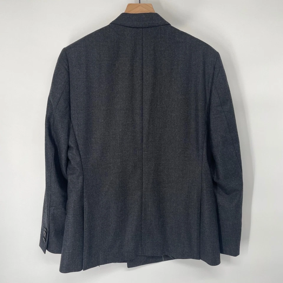 Мужской двубортный блейзер Banana Republic Glen в клетку 40S шерсть Super 120s серый - Изображение 4 из 4