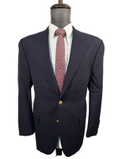 POLO UNIVERSITY RALPH LAUREN Mens Navy Blue Sport Coat Blazer Suit Jacket 41S