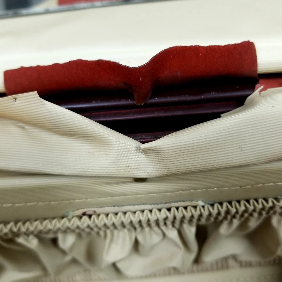 Vintage Samsonite Shwayder Bros. Estojo de Trem de Crocodilo Falso Bagagem de Higiene Pessoal - Imagem 4 de 4