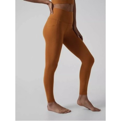 Athleta Ultimate Stash 7/8 Tight Oxford Rust Size L Athleisure Workout