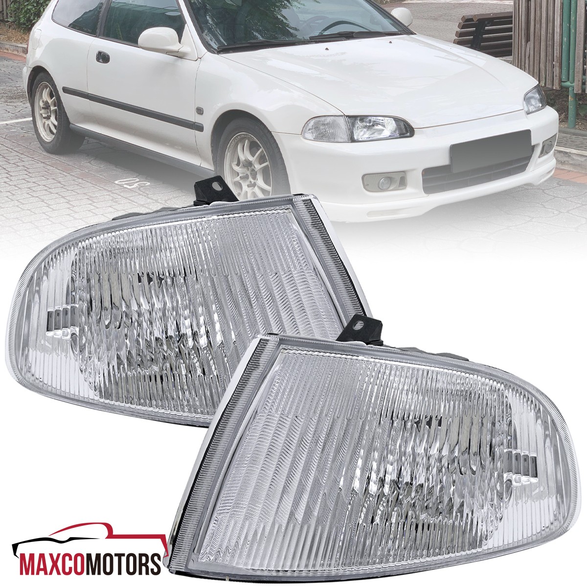 Corner Lights Fits 1992-1995 Honda Civic Coupe Hatchback Signal